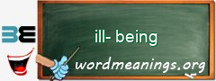 WordMeaning blackboard for ill-being